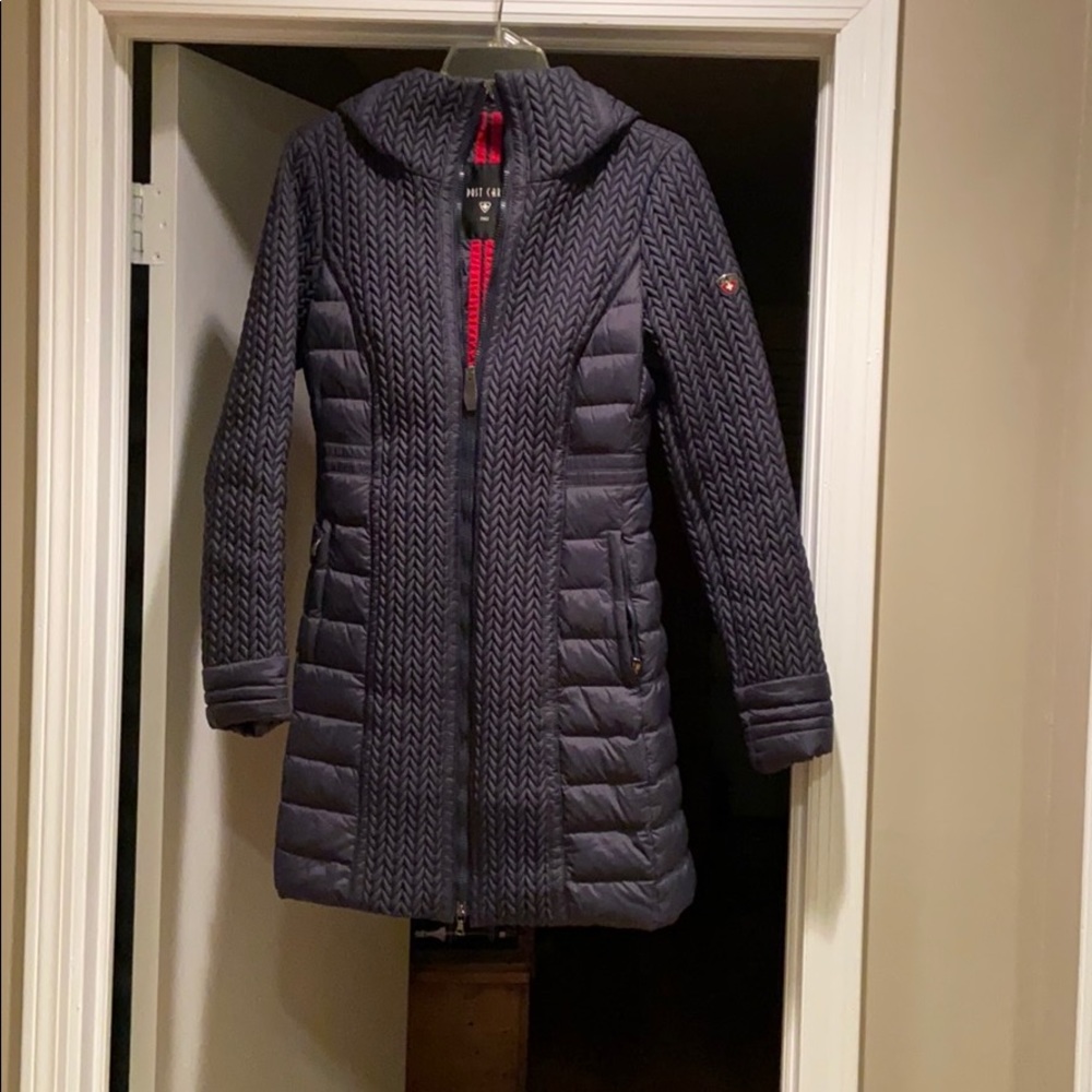 Navy Blue slim-fit Down Puffer by Post Card